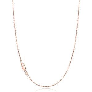 18K Rose Gold Plated Plated 925 Sterling Silver 1.1mm Cable Chain Necklace